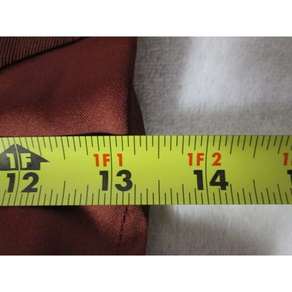 CIDER Rust Crepe Satin Sleeveless Dress Asymmetrical Hem Pleated Poly Span R21 - Picture 9 of 11